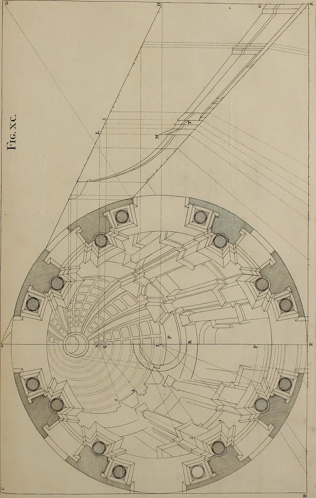 An illustration from Rules and examples of perspective, proper for painters and architects, etc. In English and Latin ... by .., 1707, leaf 296