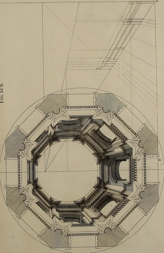 An illustration from Rules and examples of perspective, proper for painters and architects, etc. In English and Latin ... by .., 1707, leaf 302