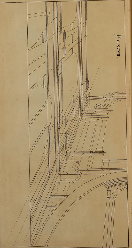 An illustration from Rules and examples of perspective, proper for painters and architects, etc. In English and Latin ... by .., 1707, leaf 317