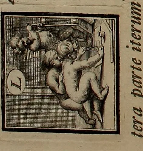 An illustration from Rules and examples of perspective, proper for painters and architects, etc. In English and Latin ... by .., 1707, leaf 33