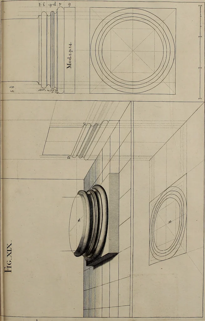 An illustration from Rules and examples of perspective, proper for painters and architects, etc. In English and Latin ... by .., 1707, leaf 82