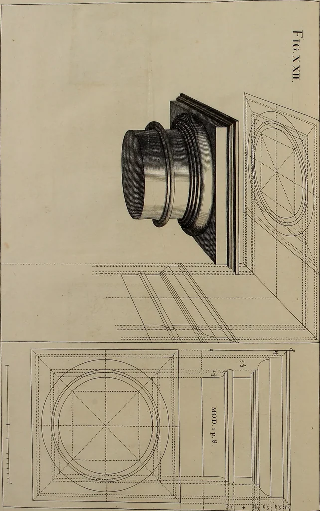An illustration from Rules and examples of perspective, proper for painters and architects, etc. In English and Latin ... by .., 1707, leaf 91
