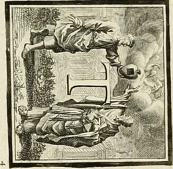 An illustration from Rules and examples of perspective proper for painters and architects, etc. in English and Latin :‡bcontaining a most easie and expeditious method to delineate in perspective all designs relating to architecture, after a new manner, wholly free from the confusion of occult lines /‡cby that great master thereof, Andrea Pozzo, Soc. Jef. engraven in 105 ample folio plates, and adorn'd with 200 initial letters to the explanatory discourses ; printed from copper-plates ony best paper by John Sturt ; done into English from the original printed at Rome 1693 in Lat. and Ital. by Mr John James of Greenwich, 1693, leaf 100
