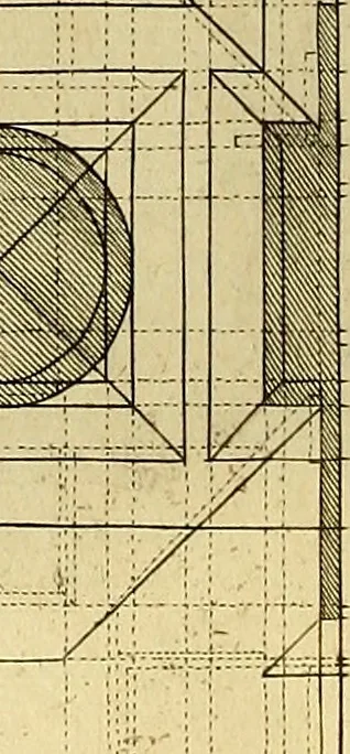 An illustration from Rules and examples of perspective proper for painters and architects, etc. in English and Latin :‡bcontaining a most easie and expeditious method to delineate in perspective all designs relating to architecture, after a new manner, wholly free from the confusion of occult lines /‡cby that great master thereof, Andrea Pozzo, Soc. Jef. engraven in 105 ample folio plates, and adorn'd with 200 initial letters to the explanatory discourses ; printed from copper-plates ony best paper by John Sturt ; done into English from the original printed at Rome 1693 in Lat. and Ital. by Mr John James of Greenwich, 1693, leaf 147
