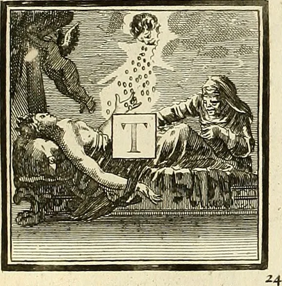 An illustration from Rules and examples of perspective proper for painters and architects, etc. in English and Latin :‡bcontaining a most easie and expeditious method to delineate in perspective all designs relating to architecture, after a new manner, wholly free from the confusion of occult lines /‡cby that great master thereof, Andrea Pozzo, Soc. Jef. engraven in 105 ample folio plates, and adorn'd with 200 initial letters to the explanatory discourses ; printed from copper-plates ony best paper by John Sturt ; done into English from the original printed at Rome 1693 in Lat. and Ital. by Mr John James of Greenwich, 1693, leaf 154