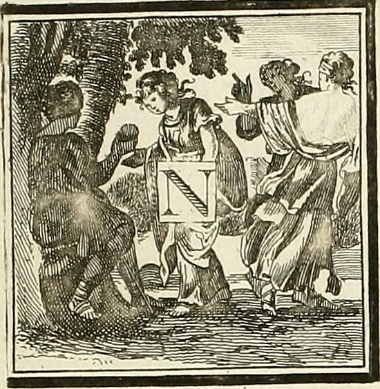 An illustration from Rules and examples of perspective proper for painters and architects, etc. in English and Latin :‡bcontaining a most easie and expeditious method to delineate in perspective all designs relating to architecture, after a new manner, wholly free from the confusion of occult lines /‡cby that great master thereof, Andrea Pozzo, Soc. Jef. engraven in 105 ample folio plates, and adorn'd with 200 initial letters to the explanatory discourses ; printed from copper-plates ony best paper by John Sturt ; done into English from the original printed at Rome 1693 in Lat. and Ital. by Mr John James of Greenwich, 1693, leaf 18
