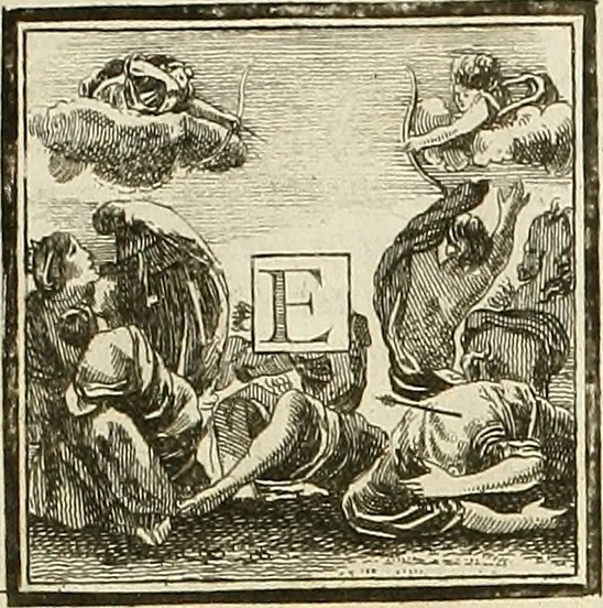 An illustration from Rules and examples of perspective proper for painters and architects, etc. in English and Latin :‡bcontaining a most easie and expeditious method to delineate in perspective all designs relating to architecture, after a new manner, wholly free from the confusion of occult lines /‡cby that great master thereof, Andrea Pozzo, Soc. Jef. engraven in 105 ample folio plates, and adorn'd with 200 initial letters to the explanatory discourses ; printed from copper-plates ony best paper by John Sturt ; done into English from the original printed at Rome 1693 in Lat. and Ital. by Mr John James of Greenwich, 1693, leaf 214