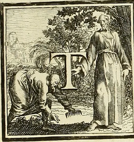 An illustration from Rules and examples of perspective proper for painters and architects, etc. in English and Latin :‡bcontaining a most easie and expeditious method to delineate in perspective all designs relating to architecture, after a new manner, wholly free from the confusion of occult lines /‡cby that great master thereof, Andrea Pozzo, Soc. Jef. engraven in 105 ample folio plates, and adorn'd with 200 initial letters to the explanatory discourses ; printed from copper-plates ony best paper by John Sturt ; done into English from the original printed at Rome 1693 in Lat. and Ital. by Mr John James of Greenwich, 1693, leaf 220