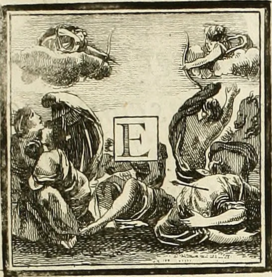 An illustration from Rules and examples of perspective proper for painters and architects, etc. in English and Latin :‡bcontaining a most easie and expeditious method to delineate in perspective all designs relating to architecture, after a new manner, wholly free from the confusion of occult lines /‡cby that great master thereof, Andrea Pozzo, Soc. Jef. engraven in 105 ample folio plates, and adorn'd with 200 initial letters to the explanatory discourses ; printed from copper-plates ony best paper by John Sturt ; done into English from the original printed at Rome 1693 in Lat. and Ital. by Mr John James of Greenwich, 1693, leaf 232