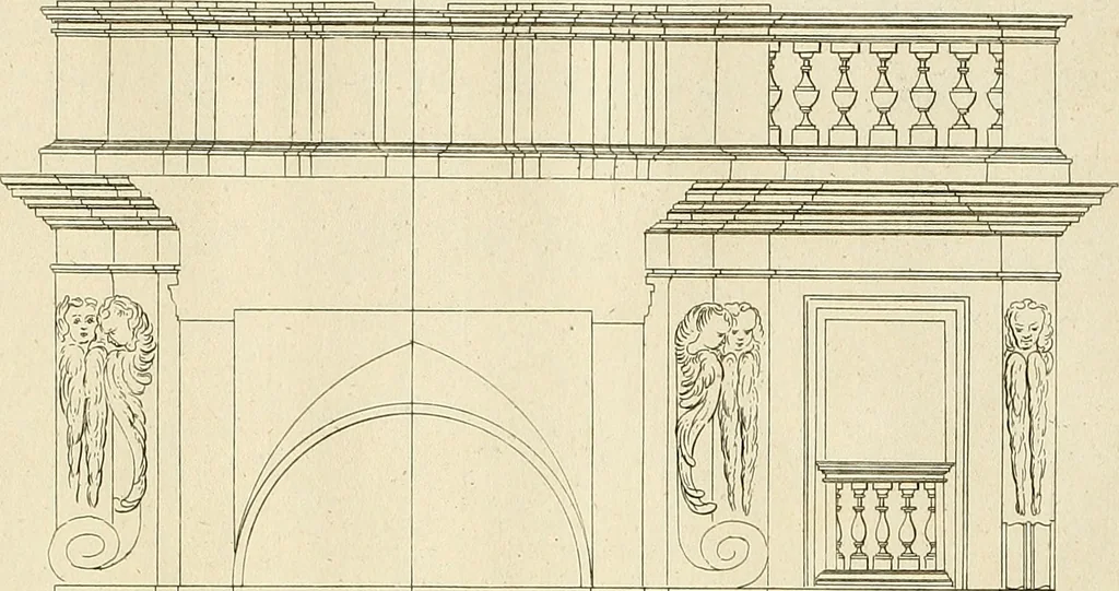 An illustration from Rules and examples of perspective proper for painters and architects, etc. in English and Latin :‡bcontaining a most easie and expeditious method to delineate in perspective all designs relating to architecture, after a new manner, wholly free from the confusion of occult lines /‡cby that great master thereof, Andrea Pozzo, Soc. Jef. engraven in 105 ample folio plates, and adorn'd with 200 initial letters to the explanatory discourses ; printed from copper-plates ony best paper by John Sturt ; done into English from the original printed at Rome 1693 in Lat. and Ital. by Mr John James of Greenwich, 1693, leaf 234