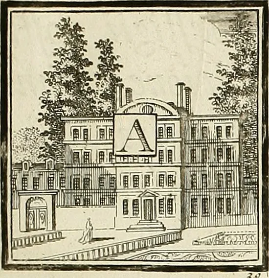 An illustration from Rules and examples of perspective proper for painters and architects, etc. in English and Latin :‡bcontaining a most easie and expeditious method to delineate in perspective all designs relating to architecture, after a new manner, wholly free from the confusion of occult lines /‡cby that great master thereof, Andrea Pozzo, Soc. Jef. engraven in 105 ample folio plates, and adorn'd with 200 initial letters to the explanatory discourses ; printed from copper-plates ony best paper by John Sturt ; done into English from the original printed at Rome 1693 in Lat. and Ital. by Mr John James of Greenwich, 1693, leaf 238