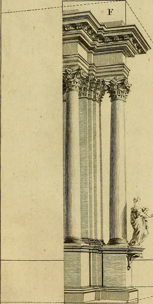 An illustration from Rules and examples of perspective proper for painters and architects, etc. in English and Latin :‡bcontaining a most easie and expeditious method to delineate in perspective all designs relating to architecture, after a new manner, wholly free from the confusion of occult lines /‡cby that great master thereof, Andrea Pozzo, Soc. Jef. engraven in 105 ample folio plates, and adorn'd with 200 initial letters to the explanatory discourses ; printed from copper-plates ony best paper by John Sturt ; done into English from the original printed at Rome 1693 in Lat. and Ital. by Mr John James of Greenwich, 1693, leaf 261