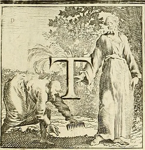 An illustration from Rules and examples of perspective proper for painters and architects, etc. in English and Latin :‡bcontaining a most easie and expeditious method to delineate in perspective all designs relating to architecture, after a new manner, wholly free from the confusion of occult lines /‡cby that great master thereof, Andrea Pozzo, Soc. Jef. engraven in 105 ample folio plates, and adorn'd with 200 initial letters to the explanatory discourses ; printed from copper-plates ony best paper by John Sturt ; done into English from the original printed at Rome 1693 in Lat. and Ital. by Mr John James of Greenwich, 1693, leaf 268