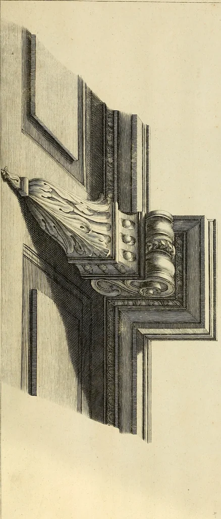 An illustration from Rules and examples of perspective proper for painters and architects, etc. in English and Latin :‡bcontaining a most easie and expeditious method to delineate in perspective all designs relating to architecture, after a new manner, wholly free from the confusion of occult lines /‡cby that great master thereof, Andrea Pozzo, Soc. Jef. engraven in 105 ample folio plates, and adorn'd with 200 initial letters to the explanatory discourses ; printed from copper-plates ony best paper by John Sturt ; done into English from the original printed at Rome 1693 in Lat. and Ital. by Mr John James of Greenwich, 1693, leaf 270