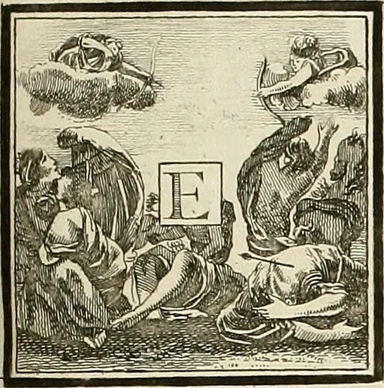 An illustration from Rules and examples of perspective proper for painters and architects, etc. in English and Latin :‡bcontaining a most easie and expeditious method to delineate in perspective all designs relating to architecture, after a new manner, wholly free from the confusion of occult lines /‡cby that great master thereof, Andrea Pozzo, Soc. Jef. engraven in 105 ample folio plates, and adorn'd with 200 initial letters to the explanatory discourses ; printed from copper-plates ony best paper by John Sturt ; done into English from the original printed at Rome 1693 in Lat. and Ital. by Mr John James of Greenwich, 1693, leaf 292