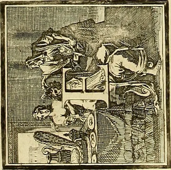An illustration from Rules and examples of perspective proper for painters and architects, etc. in English and Latin :‡bcontaining a most easie and expeditious method to delineate in perspective all designs relating to architecture, after a new manner, wholly free from the confusion of occult lines /‡cby that great master thereof, Andrea Pozzo, Soc. Jef. engraven in 105 ample folio plates, and adorn'd with 200 initial letters to the explanatory discourses ; printed from copper-plates ony best paper by John Sturt ; done into English from the original printed at Rome 1693 in Lat. and Ital. by Mr John James of Greenwich, 1693, leaf 305