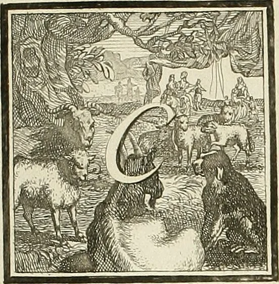 An illustration from Rules and examples of perspective proper for painters and architects, etc. in English and Latin :‡bcontaining a most easie and expeditious method to delineate in perspective all designs relating to architecture, after a new manner, wholly free from the confusion of occult lines /‡cby that great master thereof, Andrea Pozzo, Soc. Jef. engraven in 105 ample folio plates, and adorn'd with 200 initial letters to the explanatory discourses ; printed from copper-plates ony best paper by John Sturt ; done into English from the original printed at Rome 1693 in Lat. and Ital. by Mr John James of Greenwich, 1693, leaf 310