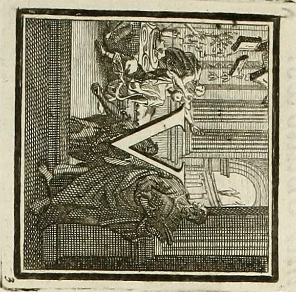An illustration from Rules and examples of perspective proper for painters and architects, etc. in English and Latin :‡bcontaining a most easie and expeditious method to delineate in perspective all designs relating to architecture, after a new manner, wholly free from the confusion of occult lines /‡cby that great master thereof, Andrea Pozzo, Soc. Jef. engraven in 105 ample folio plates, and adorn'd with 200 initial letters to the explanatory discourses ; printed from copper-plates ony best paper by John Sturt ; done into English from the original printed at Rome 1693 in Lat. and Ital. by Mr John James of Greenwich, 1693, leaf 322