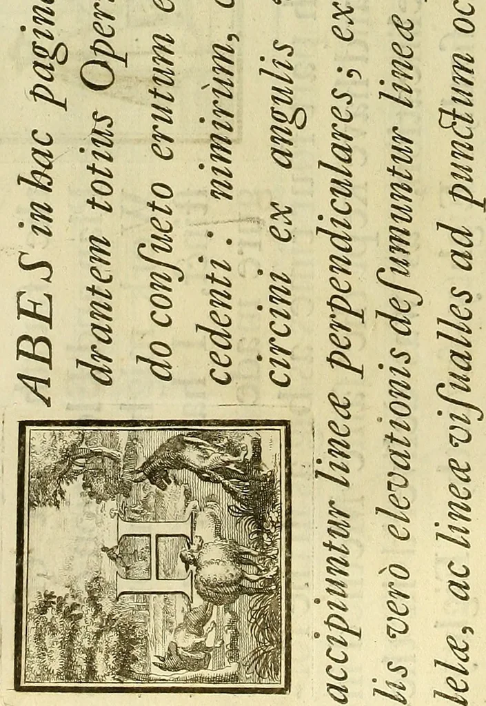 An illustration from Rules and examples of perspective proper for painters and architects, etc. in English and Latin :‡bcontaining a most easie and expeditious method to delineate in perspective all designs relating to architecture, after a new manner, wholly free from the confusion of occult lines /‡cby that great master thereof, Andrea Pozzo, Soc. Jef. engraven in 105 ample folio plates, and adorn'd with 200 initial letters to the explanatory discourses ; printed from copper-plates ony best paper by John Sturt ; done into English from the original printed at Rome 1693 in Lat. and Ital. by Mr John James of Greenwich, 1693, leaf 323