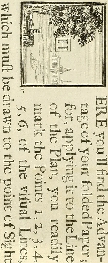 An illustration from Rules and examples of perspective proper for painters and architects, etc. in English and Latin :‡bcontaining a most easie and expeditious method to delineate in perspective all designs relating to architecture, after a new manner, wholly free from the confusion of occult lines /‡cby that great master thereof, Andrea Pozzo, Soc. Jef. engraven in 105 ample folio plates, and adorn'd with 200 initial letters to the explanatory discourses ; printed from copper-plates ony best paper by John Sturt ; done into English from the original printed at Rome 1693 in Lat. and Ital. by Mr John James of Greenwich, 1693, leaf 38