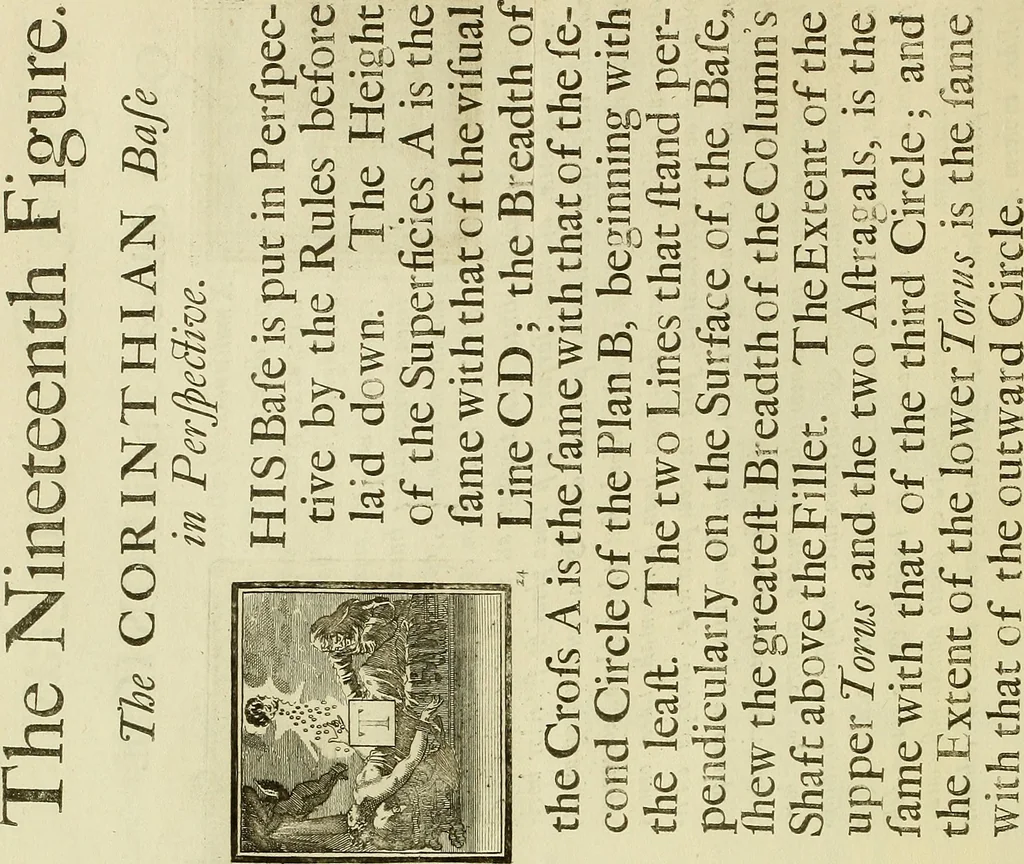An illustration from Rules and examples of perspective proper for painters and architects, etc. in English and Latin :‡bcontaining a most easie and expeditious method to delineate in perspective all designs relating to architecture, after a new manner, wholly free from the confusion of occult lines /‡cby that great master thereof, Andrea Pozzo, Soc. Jef. engraven in 105 ample folio plates, and adorn'd with 200 initial letters to the explanatory discourses ; printed from copper-plates ony best paper by John Sturt ; done into English from the original printed at Rome 1693 in Lat. and Ital. by Mr John James of Greenwich, 1693, leaf 81