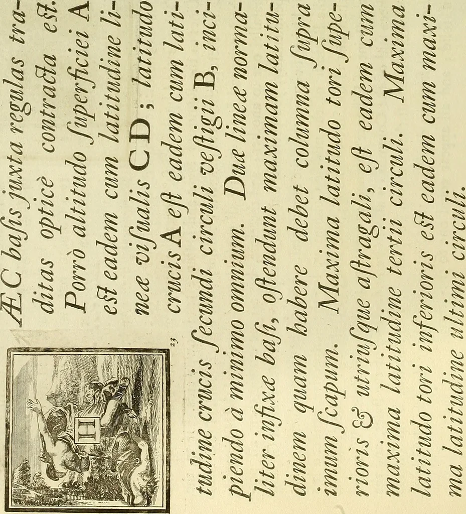 An illustration from Rules and examples of perspective proper for painters and architects, etc. in English and Latin :‡bcontaining a most easie and expeditious method to delineate in perspective all designs relating to architecture, after a new manner, wholly free from the confusion of occult lines /‡cby that great master thereof, Andrea Pozzo, Soc. Jef. engraven in 105 ample folio plates, and adorn'd with 200 initial letters to the explanatory discourses ; printed from copper-plates ony best paper by John Sturt ; done into English from the original printed at Rome 1693 in Lat. and Ital. by Mr John James of Greenwich, 1693, leaf 81