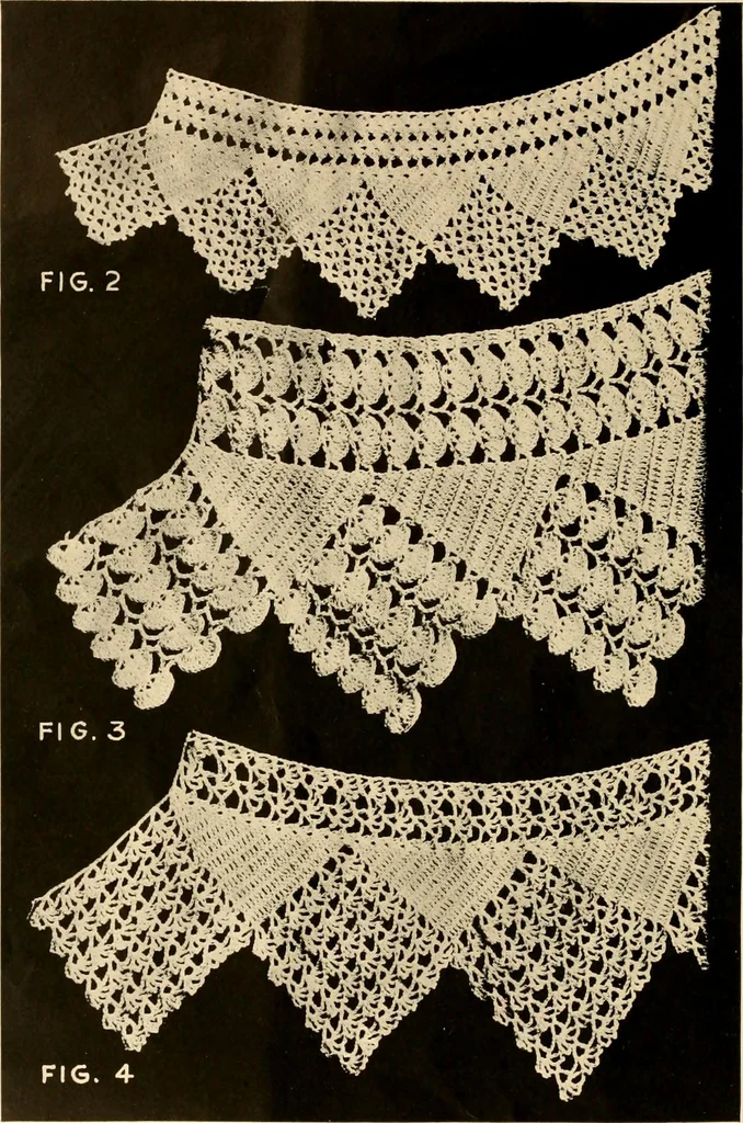 An illustration from The Rundall book of edgings, medallions, insertions and tatting, 1915, leaf 5