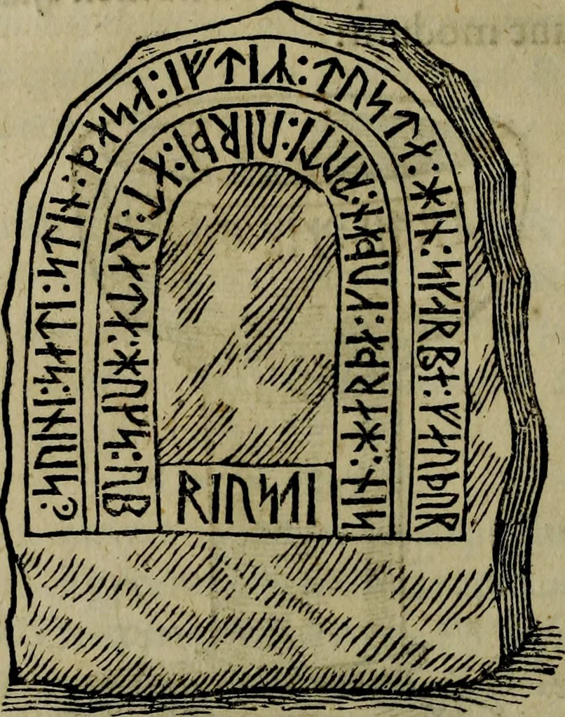 An illustration from Runir [in Runic characters], seu, Danica literatura antiqvissima, 1651, leaf 411