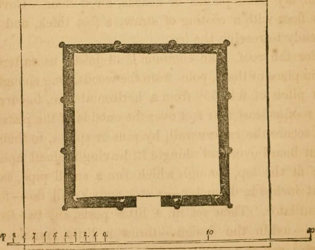 An illustration from Rural architecture : being a complete description of farm houses, cottages and out buildings ... together with lawns, pleasure grounds and parks; the flower, fruit and vegetable gardens : also, useful and ornamental domestic animals for the country resident ... also, the best method of conducting water into cattle yards and houses, 1860, leaf 269