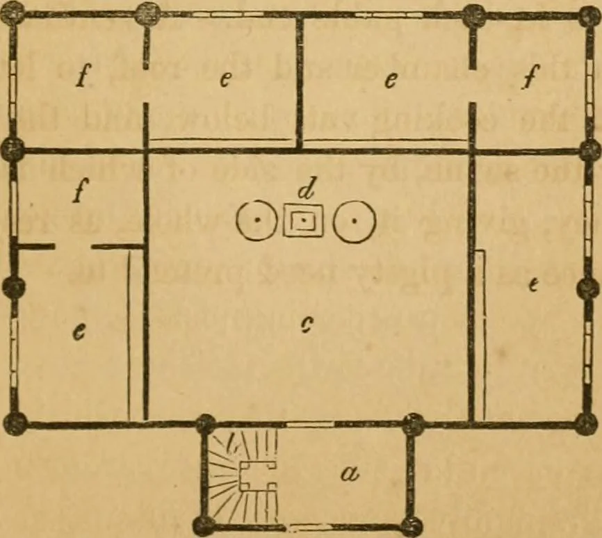 An illustration from Rural architecture : being a complete description of farm houses, cottages and out buildings ... together with lawns, pleasure grounds and parks; the flower, fruit and vegetable gardens : also, useful and ornamental domestic animals for the country resident ... also, the best method of conducting water into cattle yards and houses, 1860, leaf 290
