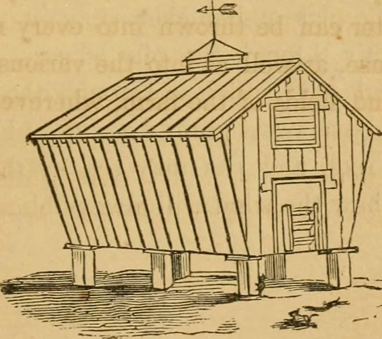 An illustration from Rural architecture : being a complete description of farm houses, cottages and out buildings ... together with lawns, pleasure grounds and parks; the flower, fruit and vegetable gardens : also, useful and ornamental domestic animals for the country resident ... also, the best method of conducting water into cattle yards and houses, 1860, leaf 352