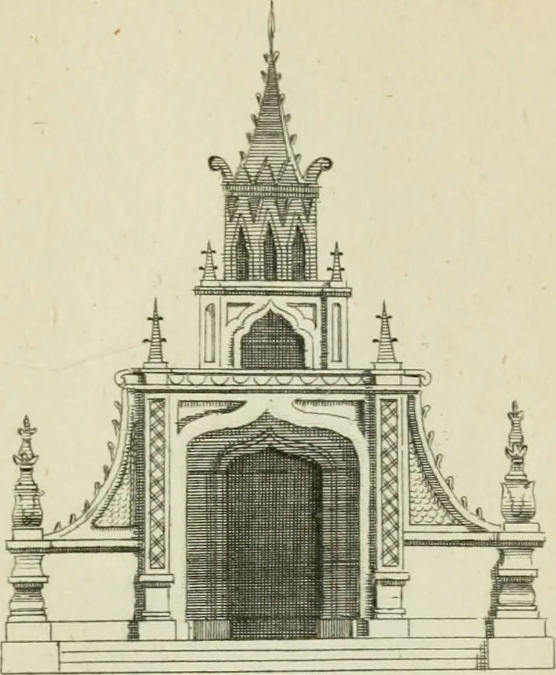 An illustration from Rural architecture in the Gothick taste : being twenty new designs, for temples, garden-seats, summer-houses, lodges, terminies, piers, &c. : on sixteen copper plates : with instructions to workmen, and hints where with most advantage to be erected, 1752, leaf 18