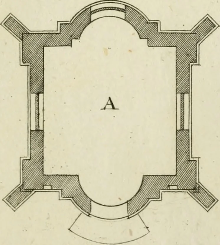 An illustration from Rural architecture in the Gothick taste : being twenty new designs, for temples, garden-seats, summer-houses, lodges, terminies, piers, &c. : on sixteen copper plates : with instructions to workmen, and hints where with most advantage to be erected, 1752, leaf 24