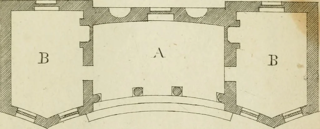 An illustration from Rural architecture in the Gothick taste : being twenty new designs, for temples, garden-seats, summer-houses, lodges, terminies, piers, &c. : on sixteen copper plates : with instructions to workmen, and hints where with most advantage to be erected, 1752, leaf 40