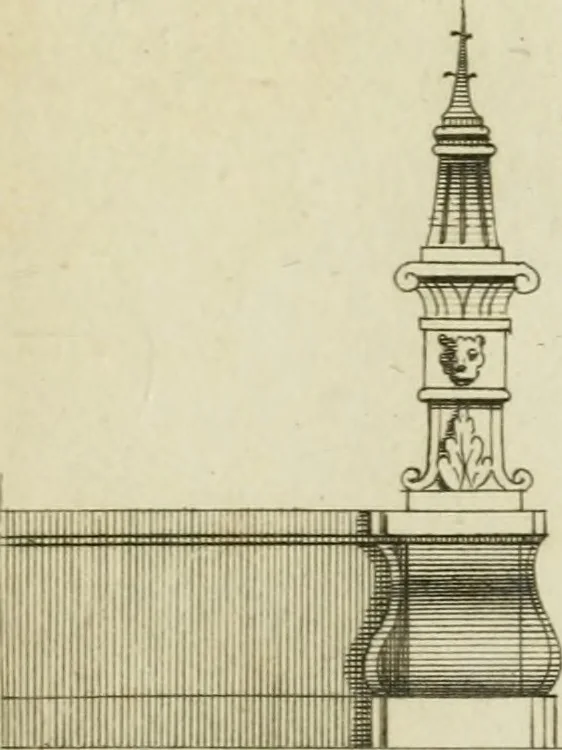 An illustration from Rural architecture in the Gothick taste : being twenty new designs, for temples, garden-seats, summer-houses, lodges, terminies, piers, &c. : on sixteen copper plates : with instructions to workmen, and hints where with most advantage to be erected, 1752, leaf 42