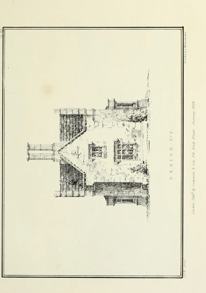 An illustration from Rural architecture : being a series of designs for ornamental cottages, 1828, leaf 100