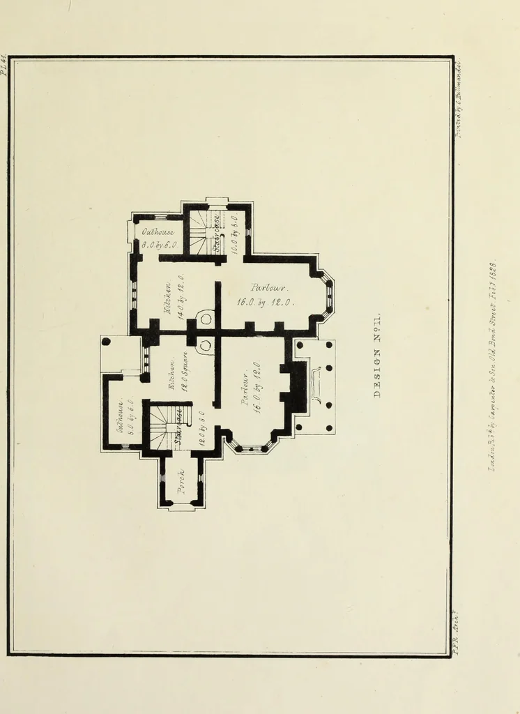 An illustration from Rural architecture : being a series of designs for ornamental cottages, 1828, leaf 116