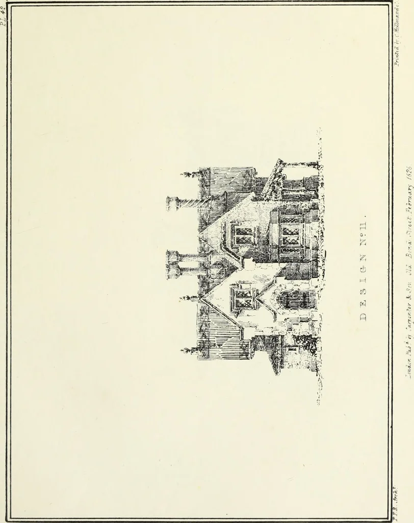 An illustration from Rural architecture : being a series of designs for ornamental cottages, 1828, leaf 118