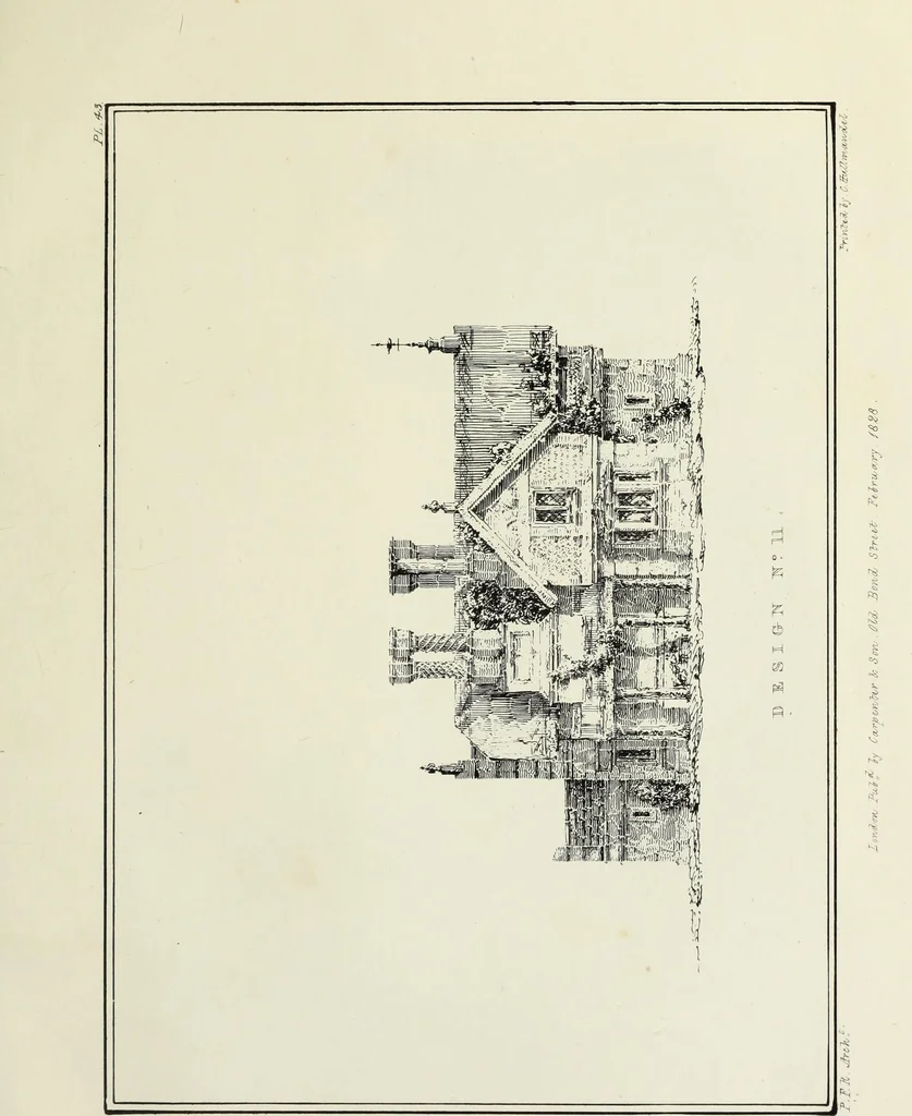 An illustration from Rural architecture : being a series of designs for ornamental cottages, 1828, leaf 120