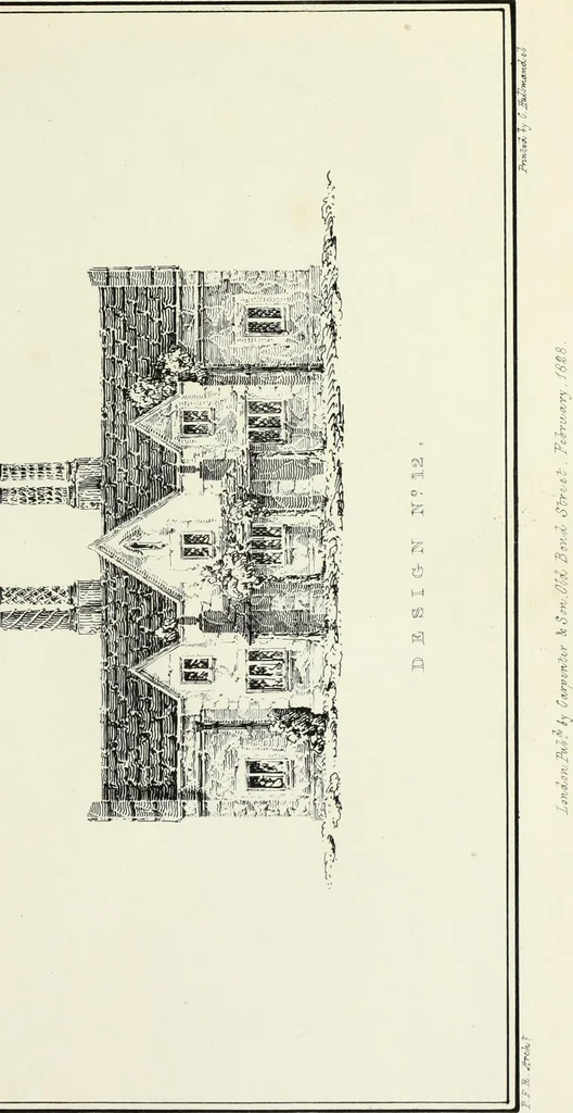 An illustration from Rural architecture : being a series of designs for ornamental cottages, 1828, leaf 130