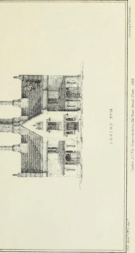 An illustration from Rural architecture : being a series of designs for ornamental cottages, 1828, leaf 138