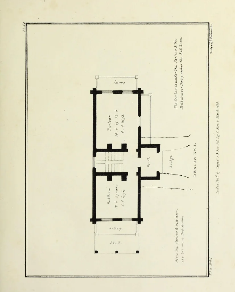 An illustration from Rural architecture : being a series of designs for ornamental cottages, 1828, leaf 146