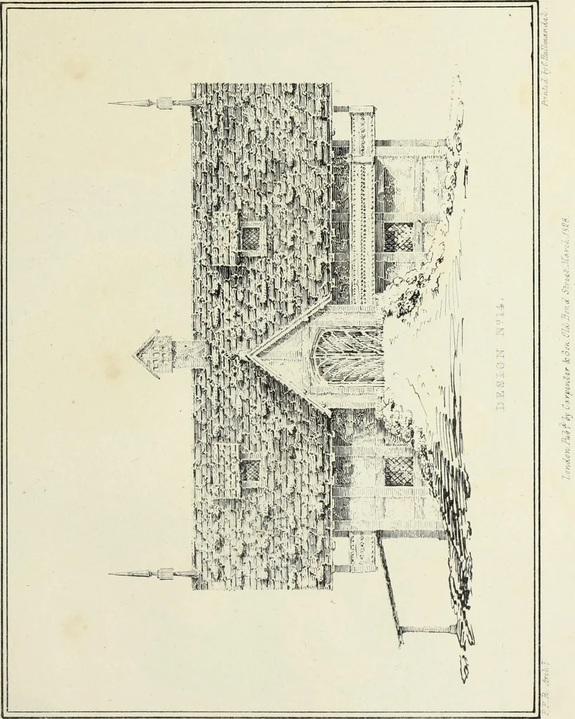 An illustration from Rural architecture : being a series of designs for ornamental cottages, 1828, leaf 148
