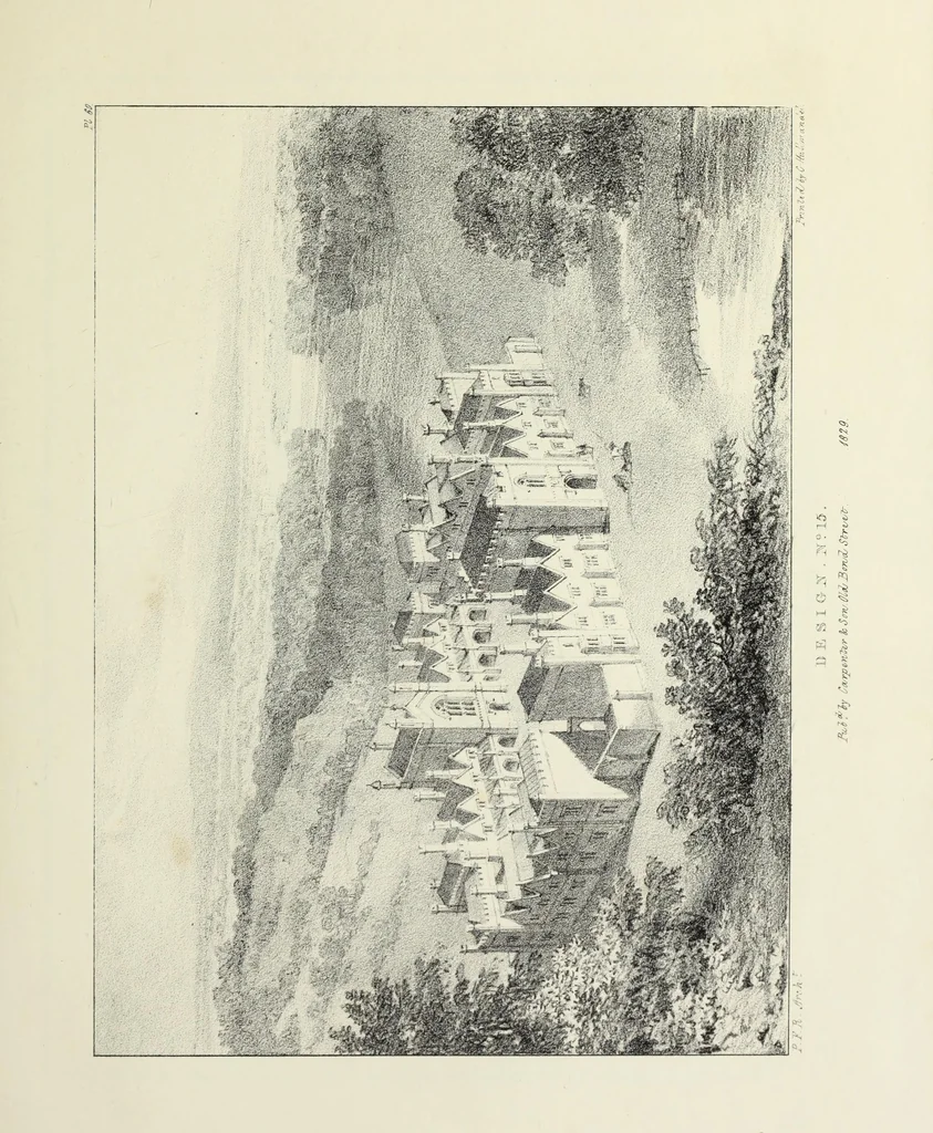 An illustration from Rural architecture : being a series of designs for ornamental cottages, 1828, leaf 164