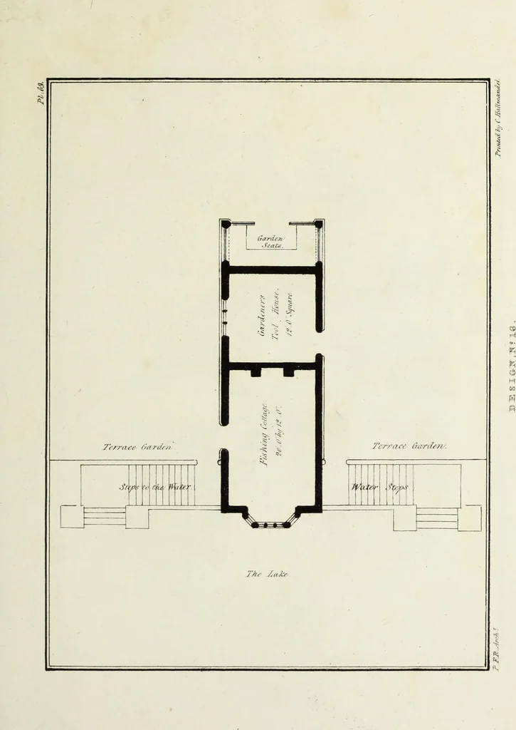 An illustration from Rural architecture : being a series of designs for ornamental cottages, 1828, leaf 186