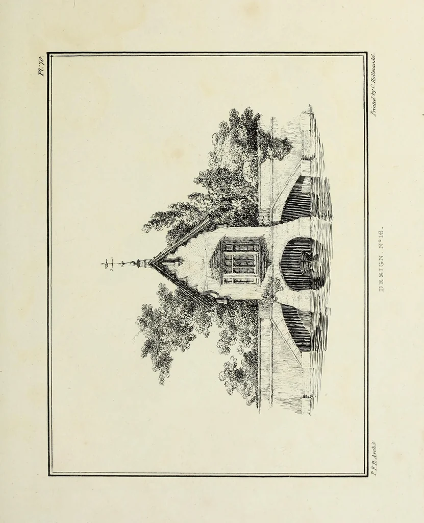 An illustration from Rural architecture : being a series of designs for ornamental cottages, 1828, leaf 188