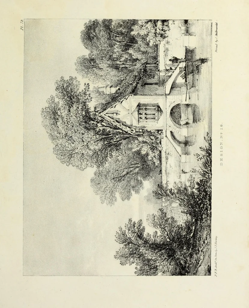 An illustration from Rural architecture : being a series of designs for ornamental cottages, 1828, leaf 192