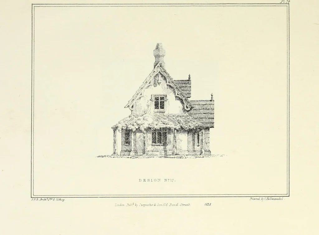 An illustration from Rural architecture : being a series of designs for ornamental cottages, 1828, leaf 198
