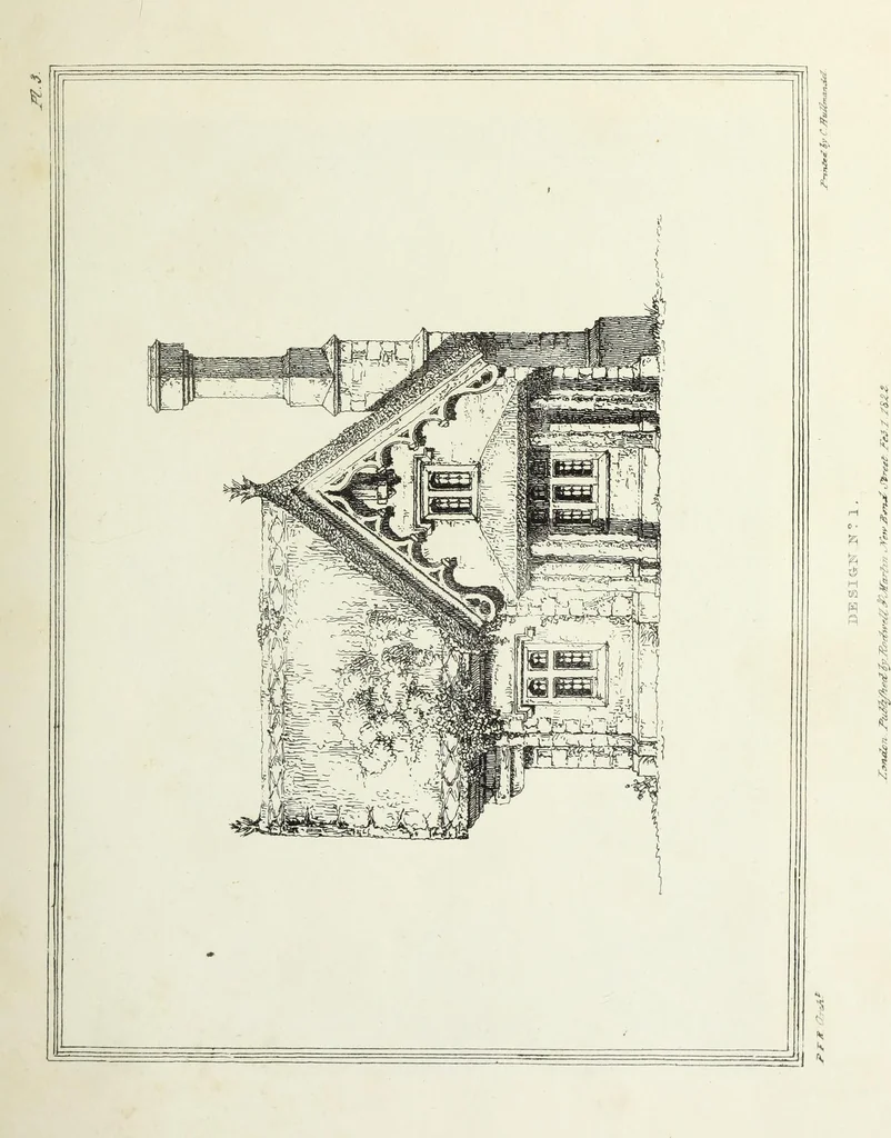 An illustration from Rural architecture : being a series of designs for ornamental cottages, 1828, leaf 20