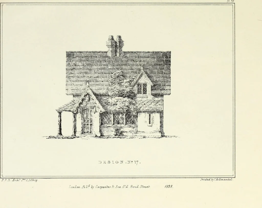An illustration from Rural architecture : being a series of designs for ornamental cottages, 1828, leaf 200